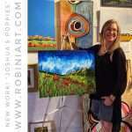 Robin Arthur of RobiniArt with Custom Boulder, Colorado Landscape with Poppies