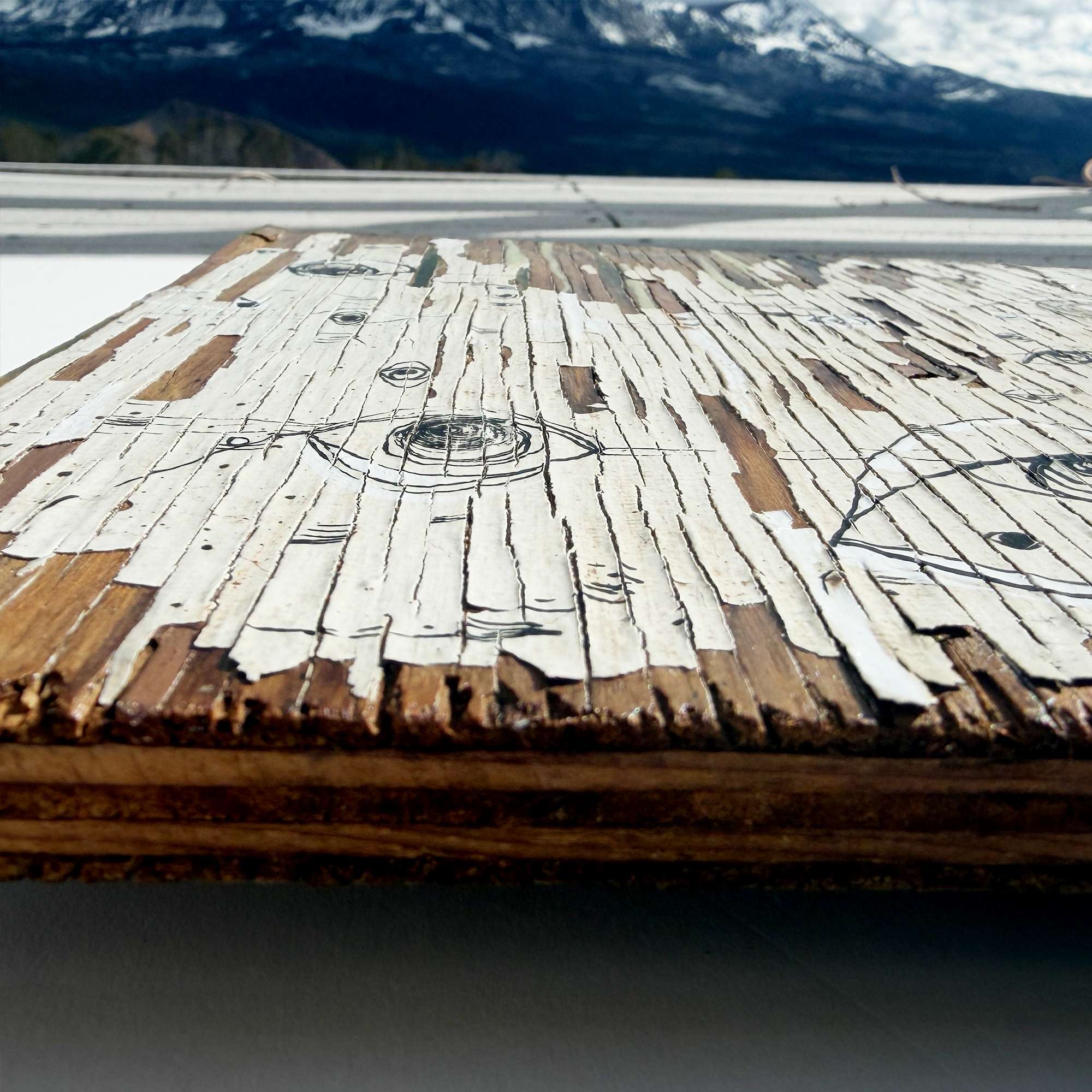 Reclaimed wood aspen art by Colorado Artist Robin Arthur